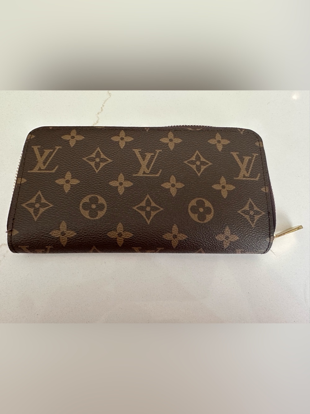 Monogram Canvas Zip Wallet in Brown